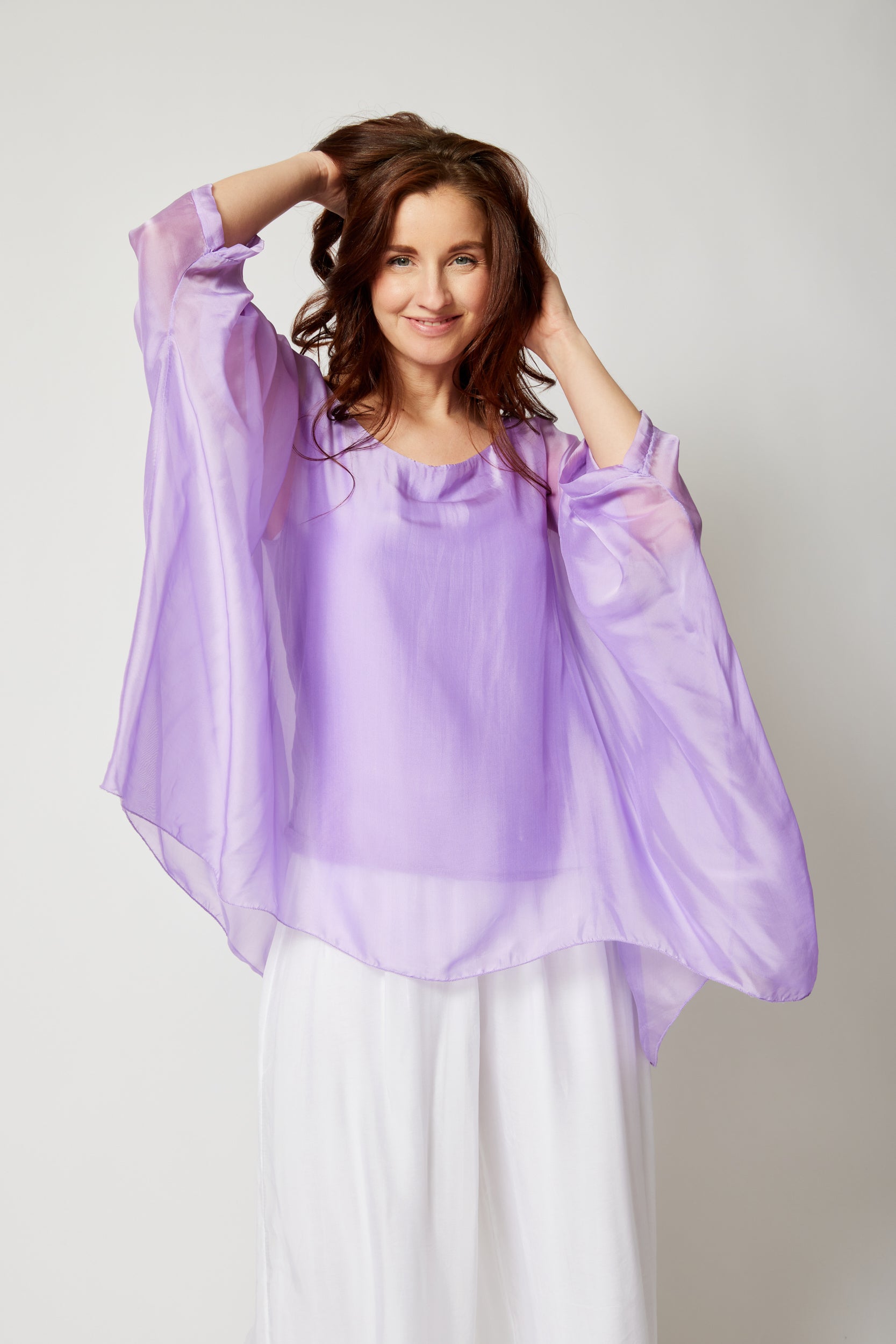 Italian Silk Soft Flowing Top - Jacqueline B Clothing