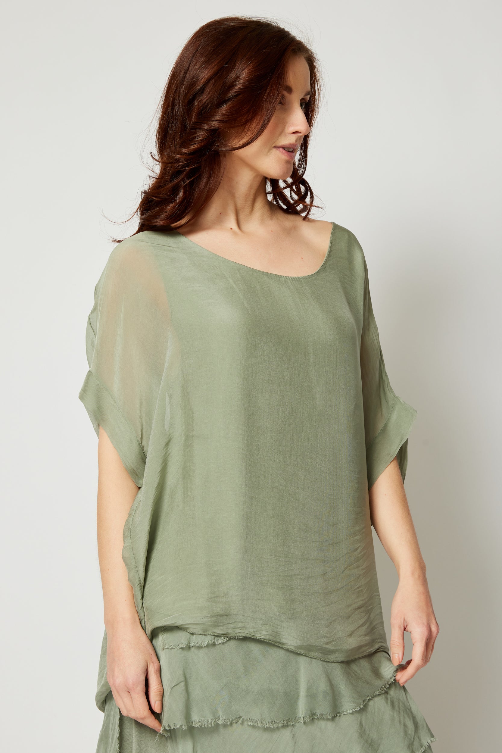 Italian Silk T-Shirt (Seventeen Colors) - Jacqueline B Clothing