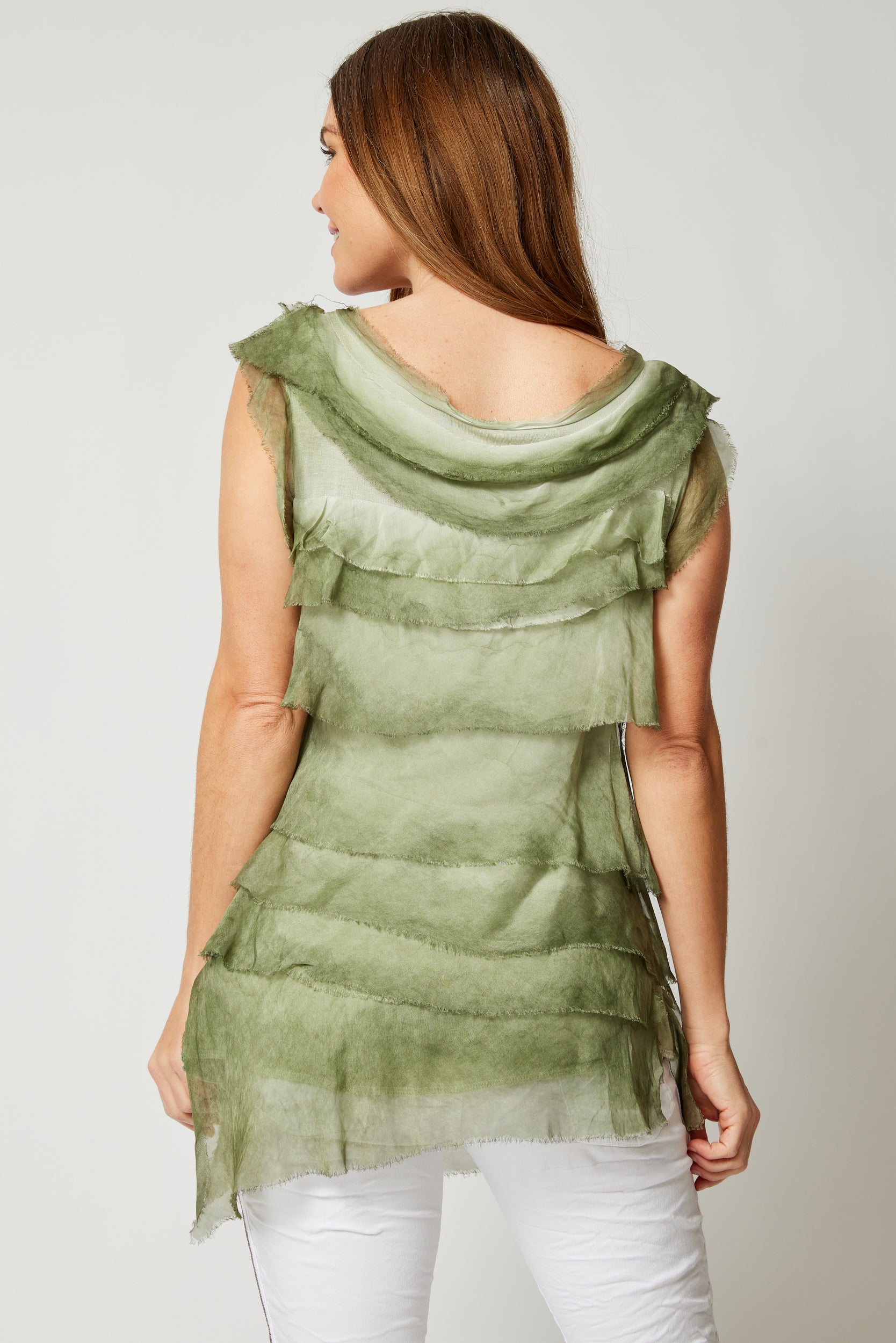Italian Silk Layered Tank - Jacqueline B Clothing