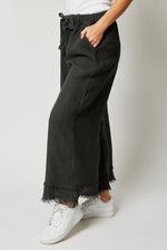 Linen Raw Edge Cropped Pant (5 Colors)