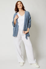 Linen and Gauze One Button Jacket