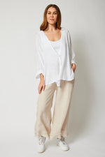 Linen Raw Edge Pant
