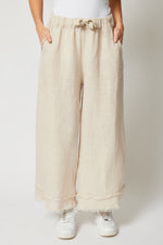 Linen Raw Edge Pant