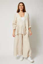 Linen and Gauze One Button Jacket