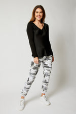 Long Sleeve Fitted Satin Tee (Four Colors) - Jacqueline B Clothing