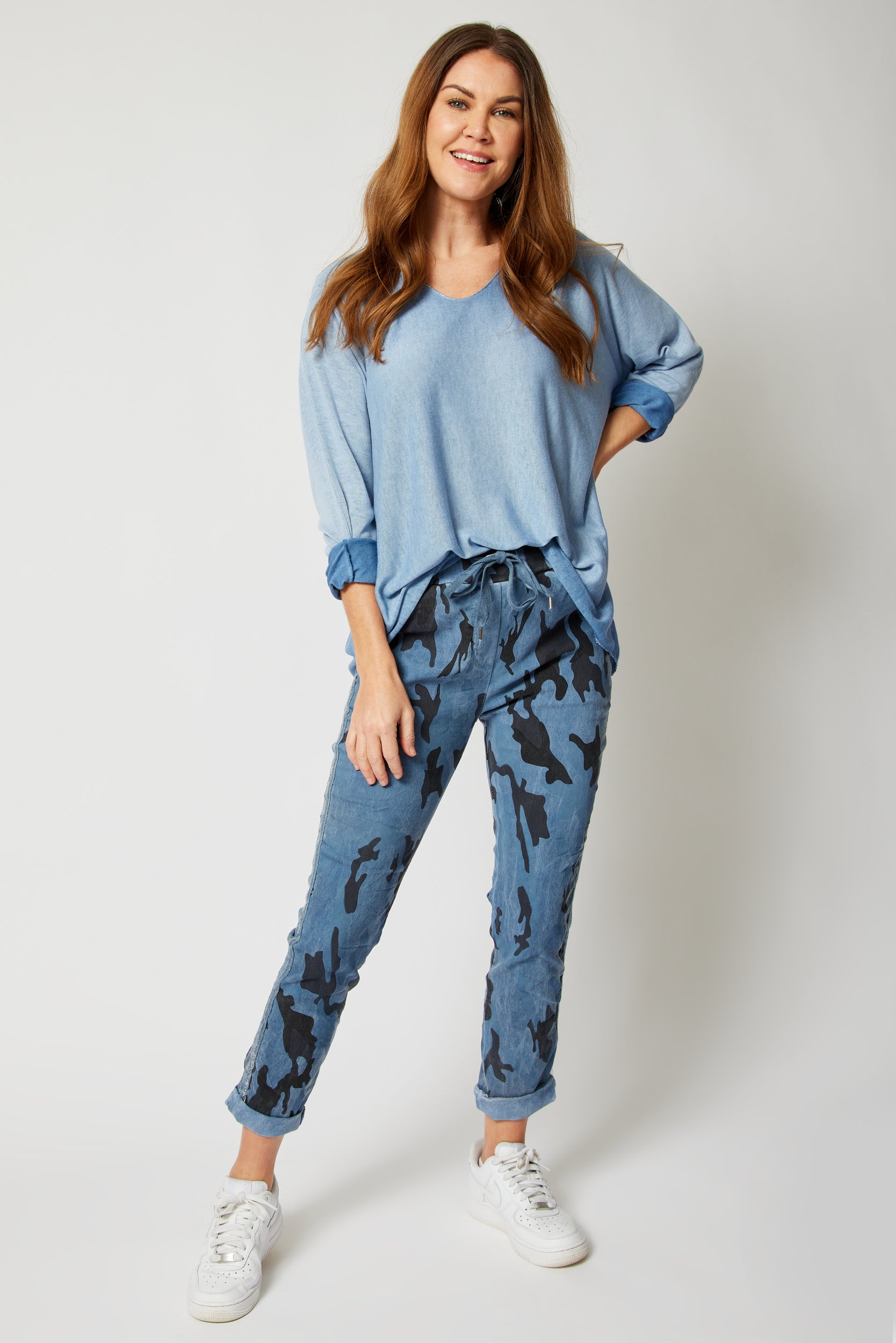Ombre Long Sleeve Top (Three Colors) - Jacqueline B Clothing