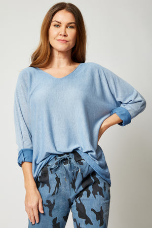 Ombre Long Sleeve Top (Three Colors) - Jacqueline B Clothing