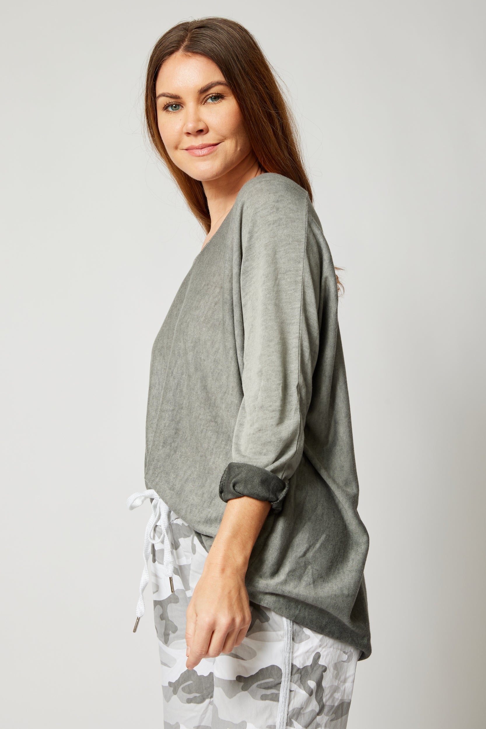 Ombre Long Sleeve Top (Three Colors) - Jacqueline B Clothing