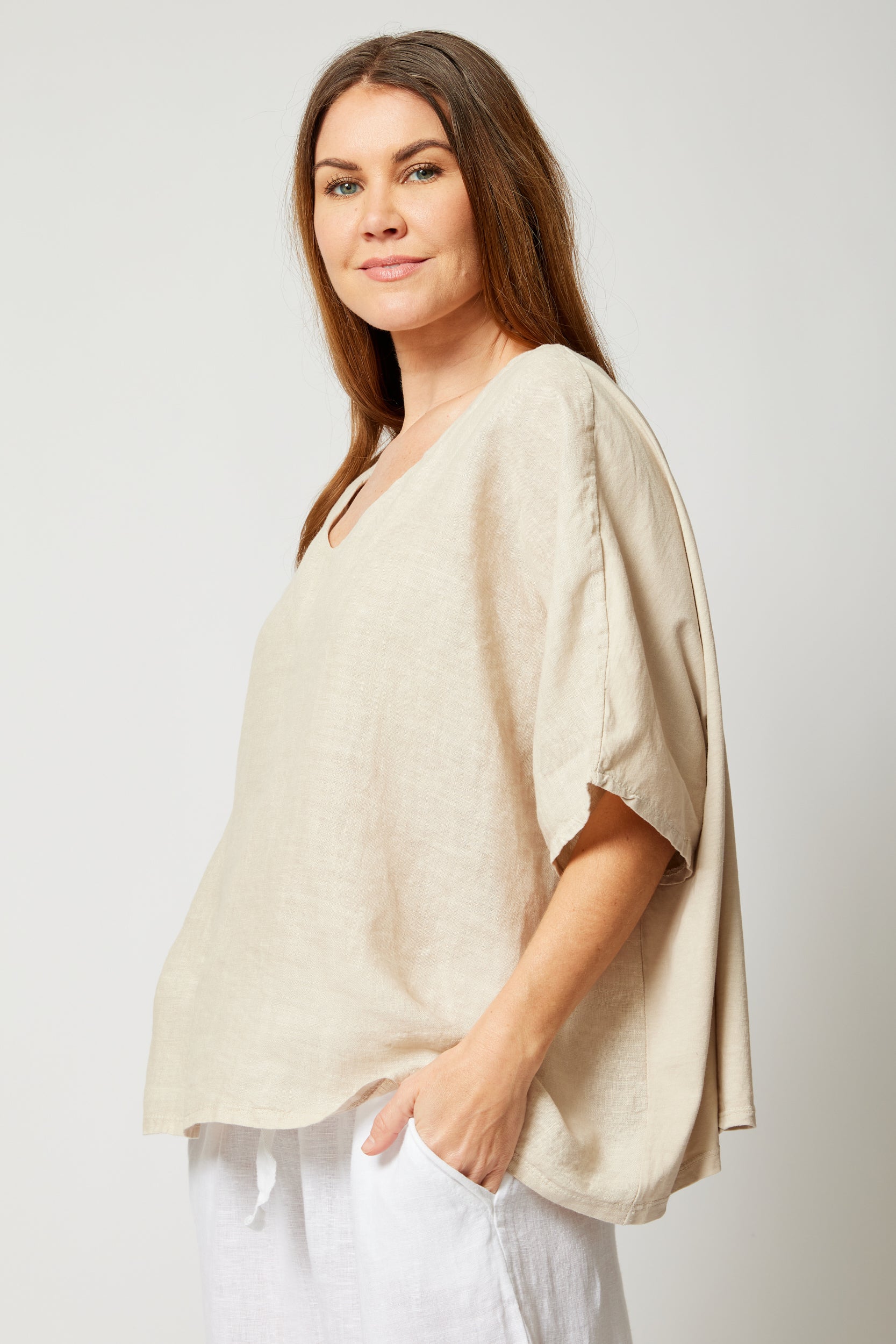 Oversized Linen Tee Shirt