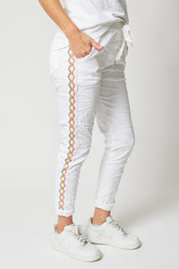 Rainbow Trim Stretch Pant