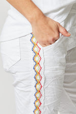 Rainbow Trim Stretch Pant