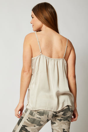 Satin Ruffle Tank