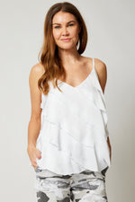 Satin Ruffle Tank