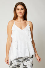 Satin Ruffle Tank