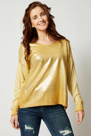 Shinny Front Sweater (Eight Colors) - Jacqueline B Clothing