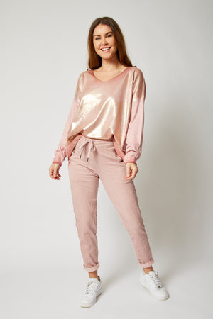 Shinny Front Sweater (Eight Colors) - Jacqueline B Clothing