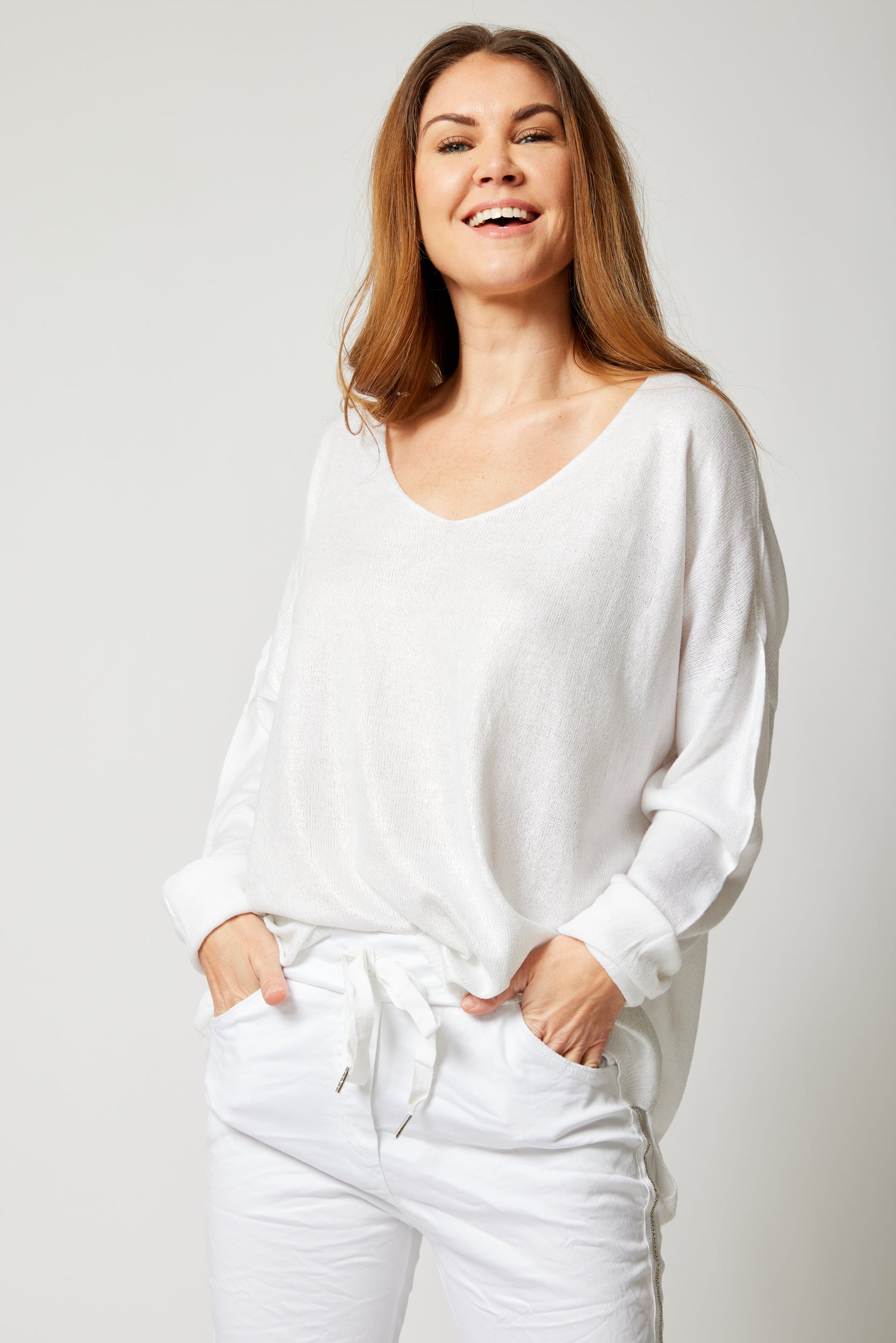 Shinny Front Sweater (Eight Colors) - Jacqueline B Clothing