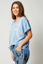 Short Sleeve Sueded T Shirt
