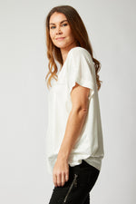 Short Sleeve Sueded T Shirt