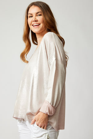 Shinny Front Sweater (Eight Colors) - Jacqueline B Clothing