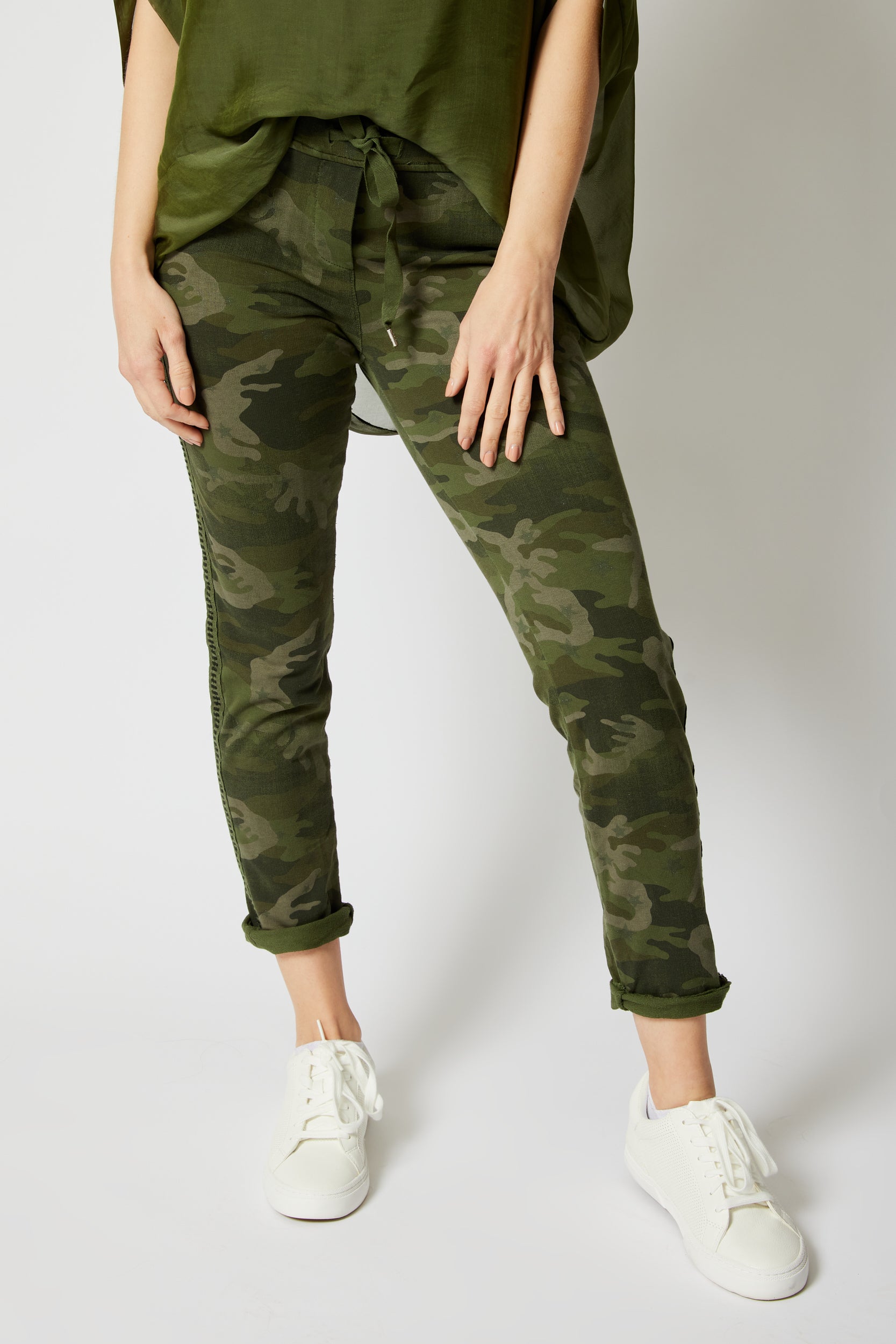 Soft Camo Pants w/ Mini Stars - Jacqueline B Clothing
