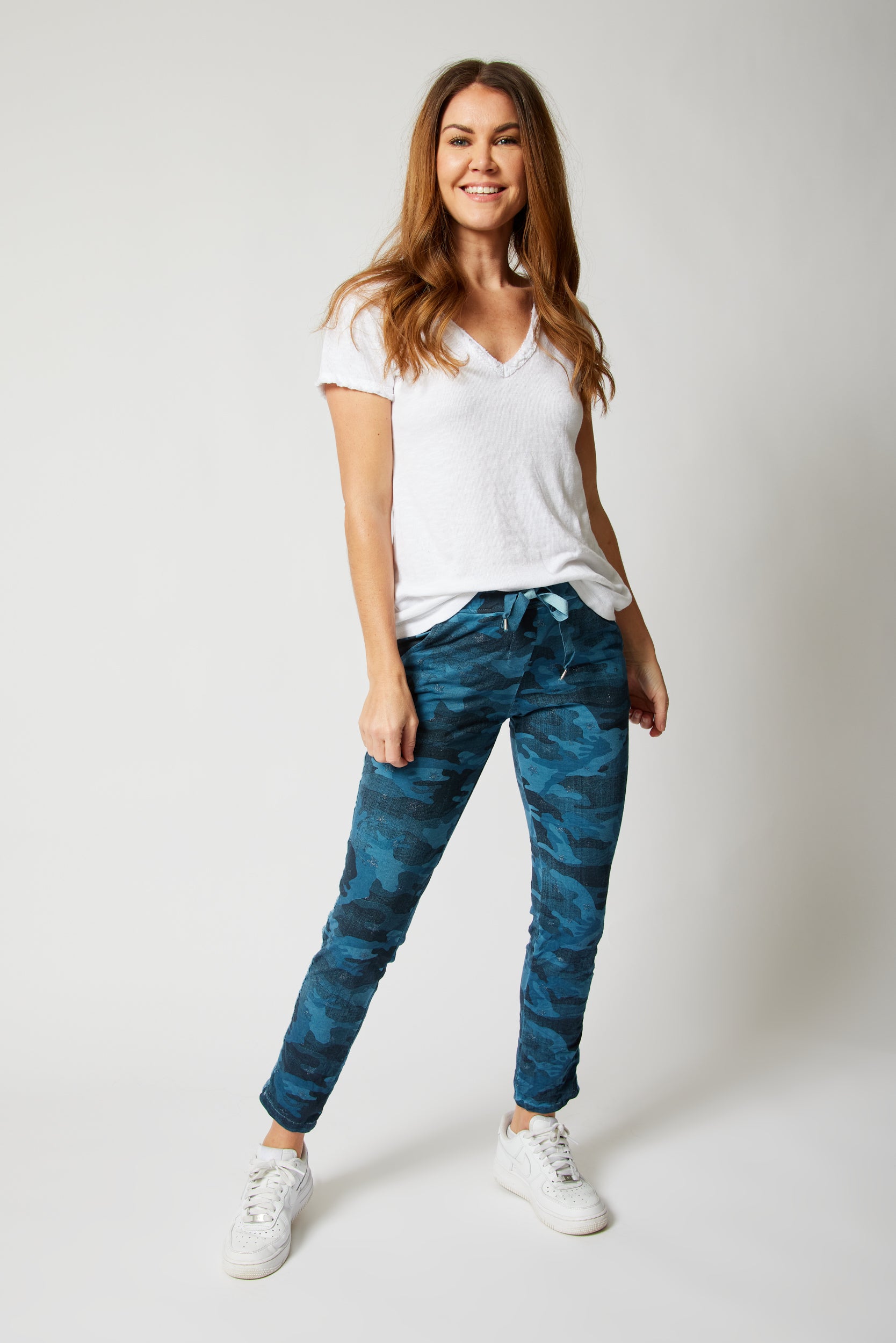 Soft Camo Pants w/ Mini Stars - Jacqueline B Clothing