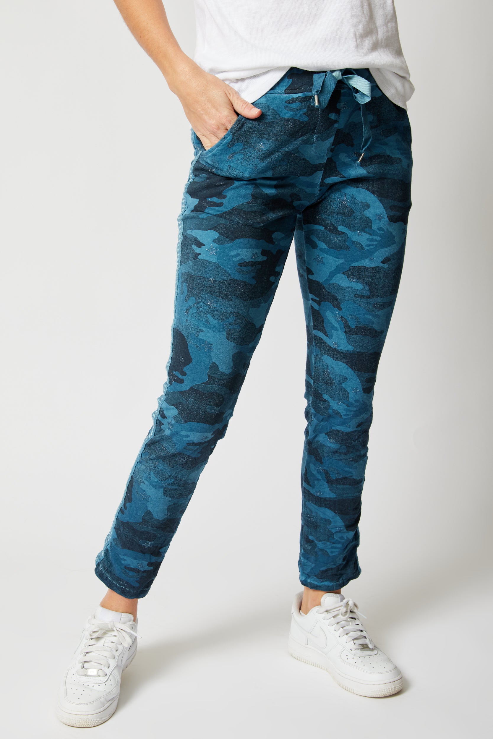 Soft Camo Pants w/ Mini Stars - Jacqueline B Clothing