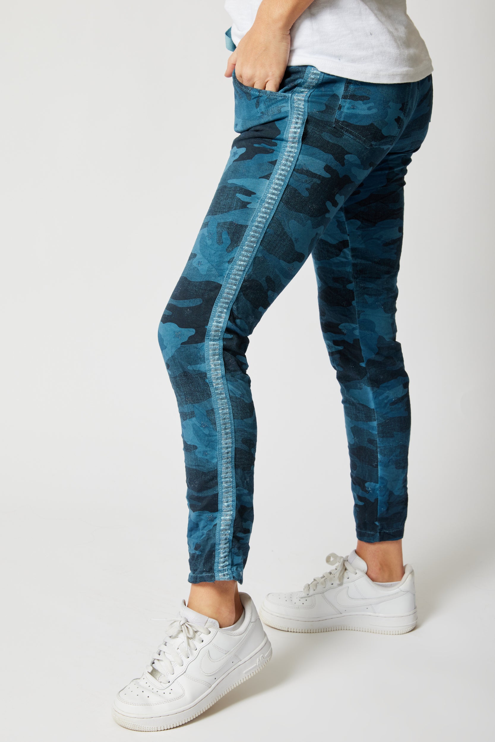 Soft Camo Pants w/ Mini Stars - Jacqueline B Clothing