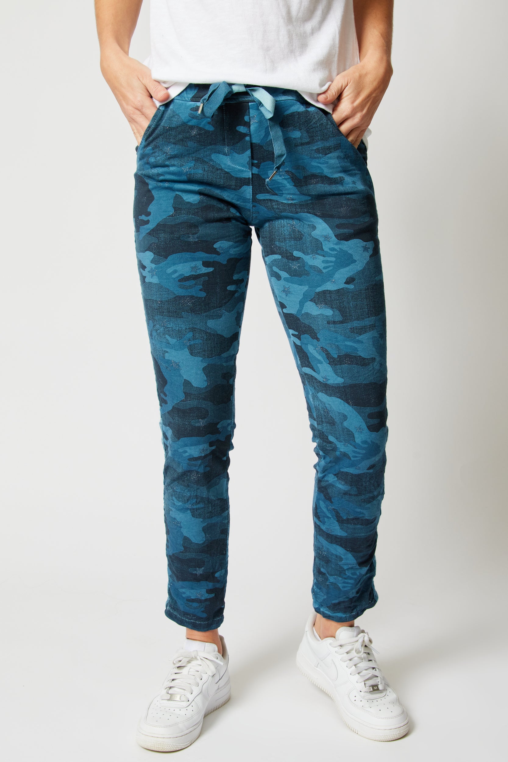 Soft Camo Pants w/ Mini Stars - Jacqueline B Clothing