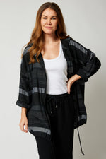 Stripe Drawstring Jacket