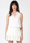 Sleeveless Pleated Short Dress - Jacqueline B Clothing