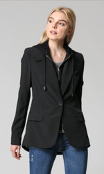 Zip-Out Hoodie Jacket Solid Black - Jacqueline B Clothing