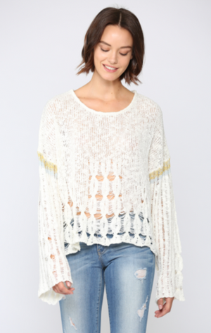 Lightweight Open Knit Sweater - Jacqueline B Clothing
