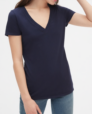 Fabulous Fit V Neck Short Sleeve T-Shirt - Jacqueline B Clothing