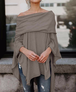 Off The Shoulder Poncho - Jacqueline B Clothing
