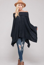 Off The Shoulder Poncho - Jacqueline B Clothing