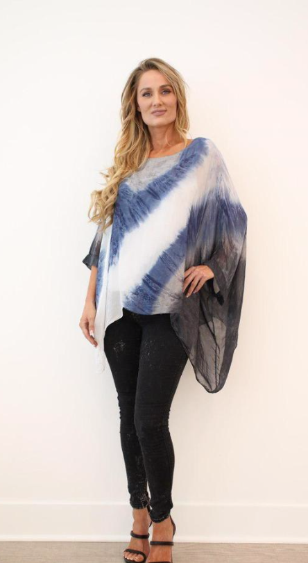 Italian Silk Tie-Dye Top - Jacqueline B Clothing