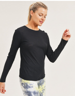 Long Sleeve  Crew Neck Tee - Jacqueline B Clothing