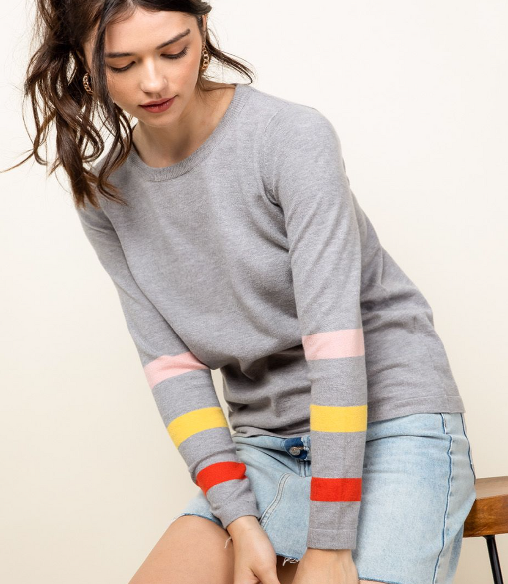 Colorful Wrist Sweater - Jacqueline B Clothing