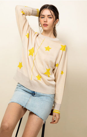 Sunny Stars Sweater - Jacqueline B Clothing