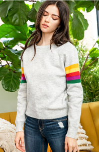 Heather Rainbow Sweater - Jacqueline B Clothing