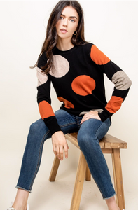 Playful Polka Dot Sweater - Jacqueline B Clothing