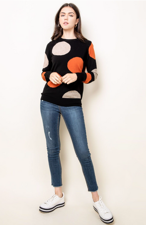 Playful Polka Dot Sweater - Jacqueline B Clothing