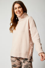 Turtleneck Fringe Sweater (Six Colors) - Jacqueline B Clothing