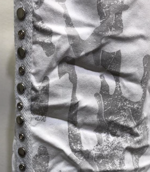 Super -stretch Italian Pant White camo - Jacqueline B Clothing