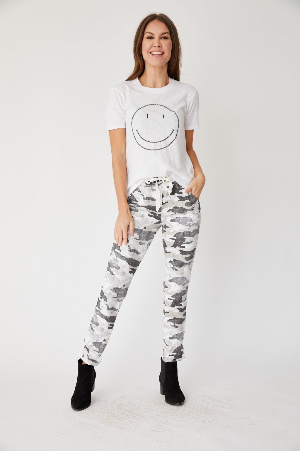 Soft Camo Pants w/ Mini Stars - Jacqueline B Clothing